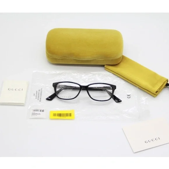 NEW GUCCI GG0493OA 001 BLACK WOMEN’S EYEGLASSES GUCCI - Picture 9 of 10